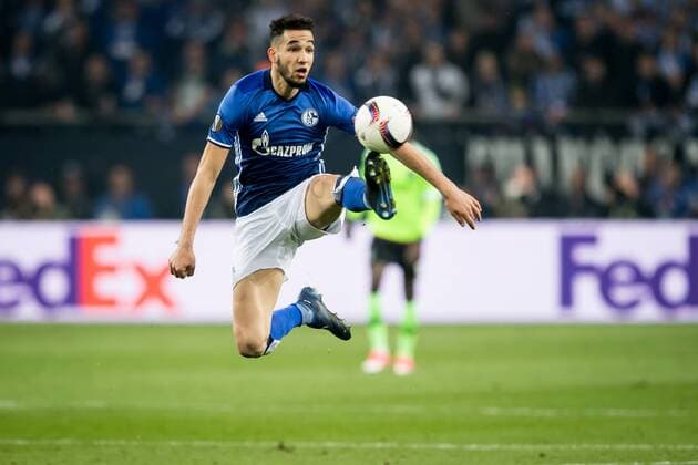 Nabil Bentaleb of FC Schalke 04during the UEFA Europa League quarter final match between Schalke 04 and Ajax Amsterdam on April 20, 2017 at the Veltins-Arena in Gelsenkirchen, Germany. Schalke 04 v Ajax UEFA Europa League 2016 2017 xVIxRonaldxBonestrooxfotografiexIVx 7615370