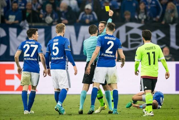 Nick Viergever of Ajaxduring the UEFA Europa League quarter final match between Schalke 04 and Ajax Amsterdam on April 20, 2017 at the Veltins-Arena in Gelsenkirchen, Germany. Schalke 04 v Ajax UEFA Europa League 2016 2017 xVIxRonaldxBonestrooxfotografiexIVx 7615819