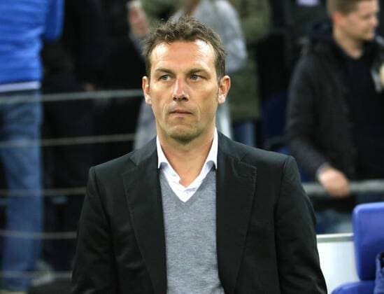 Europa-League : FC Schalke 04--Ajax Amsterdam ; Viertelfinale Rückspiel Schalke Trainer Markus Weinzierl (S04). Europa-League : FC Schalke 04--Ajax Amsterdam ; Viertelfinale Rückspiel
