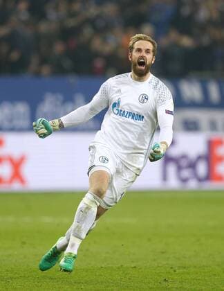 20.04.2017, Fussball, UEFA Europa League, Saison 2016 2017, Viertelfinale, FC Schalke 04 - Ajax Amsterdam, Jubel Torwart Ralf Faehrmann, Ralf Fährmann (Schalke 04)
