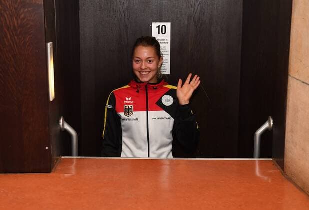 Fedcuptie Germany Ukraine in Stuttgart Germany German FedcupTeam Carina Witthoeft