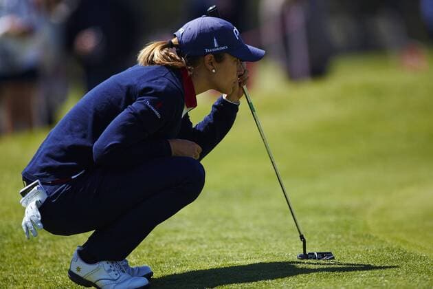 Spanish golfer Azahar Munoz during the third round of the Mediterranean Ladies Golf Open at Terramar Golf Club in Sitges, Barcelona, northeastern Spain, 22 April 2017. The tournament runs until the upcoming 23 April. MEDITERRANEAN LADIES OPEN !ACHTUNG: NUR REDAKTIONELLE NUTZUNG!  Copyright: xALEJANDROxGARCÍAx GRA251 20170422-636284706069267065