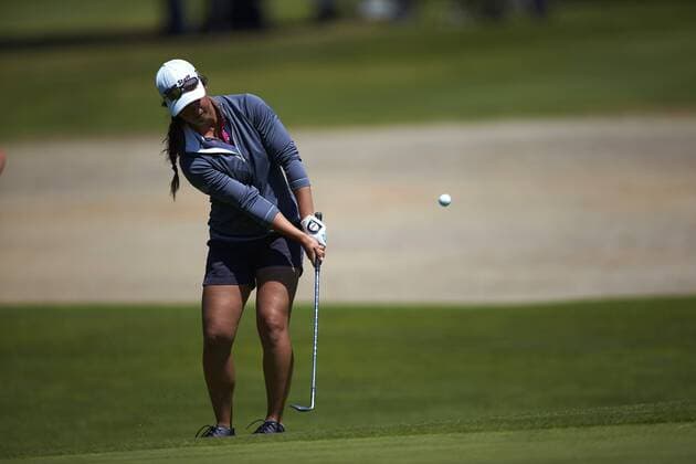 Spanish golfer Azahar Munoz during the third round of the Mediterranean Ladies Golf Open at Terramar Golf Club in Sitges, Barcelona, northeastern Spain, 22 April 2017. The tournament runs until the upcoming 23 April. MEDITERRANEAN LADIES OPEN !ACHTUNG: NUR REDAKTIONELLE NUTZUNG!  Copyright: xALEJANDROxGARCÍAx GRA251 20170422-636284706731104464
