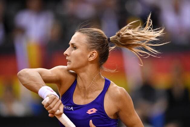Lesia Tsurenko (UKR) Tennis Damen Team Deutschland Germany Fed Cup Federations FedCup 2017 Deutschland vs Ukraine Porsche-Arena Stuttgart 22.04.2017 FedCup First Round Porsche-Arena Stuttgart 2017