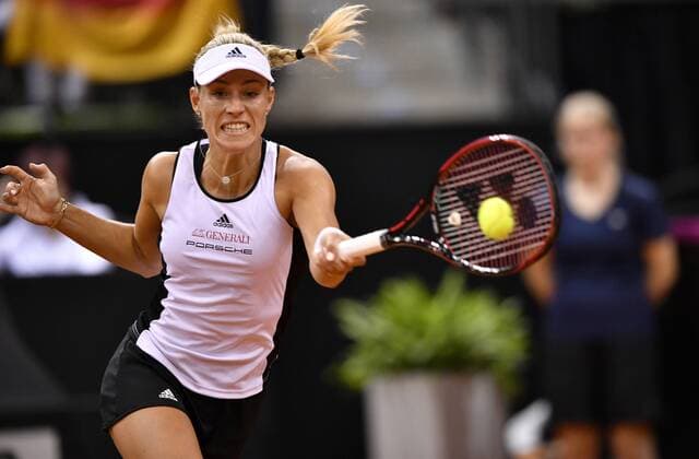 Angelique KERBER (GER) Aktion Tennis Damen Team Deutschland Germany Fed Cup Federations FedCup 2017 Deutschland vs Ukraine Porsche-Arena Stuttgart 22.04.2017 FedCup First Round Porsche-Arena Stuttgart 2017