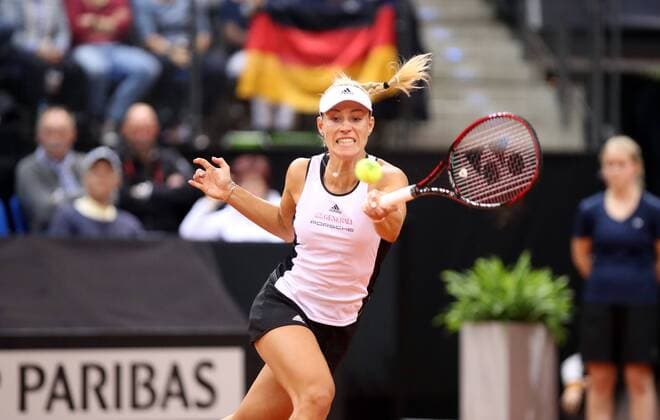 Tennis Fed Cup Deutschland - Ukraine Deutschland, Stuttgart, 22.04.2017, Tennis, Fed Cup, Deutschland - Ukraine: Angelique Kerber (GER).