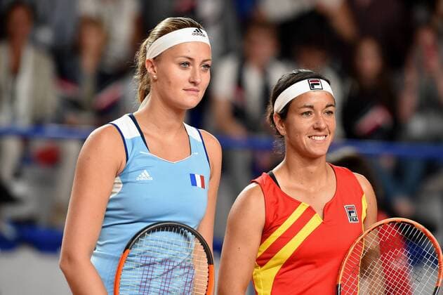 Kristina Mladenovic vs Silva Soler Espinosa TENNIS : Kristina Mladenovic vs Silva Soler Espinosa - 22 04 2017 FredericChambert Panoramic 