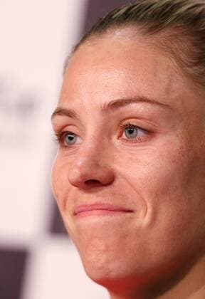 Stuttgart Tennis Fed Cup Deutschland vs. Ukraine, Angelique Kerber (GER) auf der Pressekonferenz