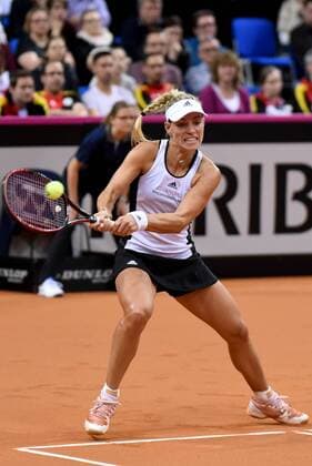 Angelique Kerber (GER). Deutschland, Stuttgart: Tennis, FedCup, Weltgruppe PlayOff: Deutschland vs Ukraine am 22.04.2017, Porsche Arena.