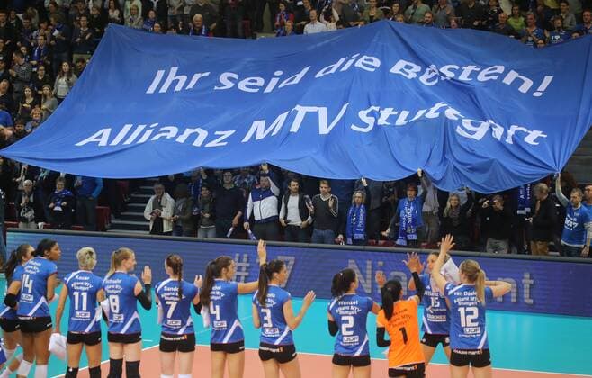 Allianz MTV Stuttgart - Schweriner SC Deutschland, Stuttgart, 22.04.2017, Volleyball, 1. Bundesliga Frauen, Saison 2016 2017, Allianz MTV Stuttgart - Schweriner SC.