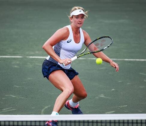 April 22, 2017 - Wesley Chapel, Florida, USA- CoCo Vandeweghe in the second match with Marketa Vondrousova in the Fed Cup World Group Semifinal between the Czech Republic and the United States. at the Saddlebrook Resort. CSM TENNIS 2017: Fed Cup World Group Semifinal Czech Republic vs USA APR 22 - ZUMAc04_ 20170422_zaf_c04_027 Copyright: xDelxMecumx