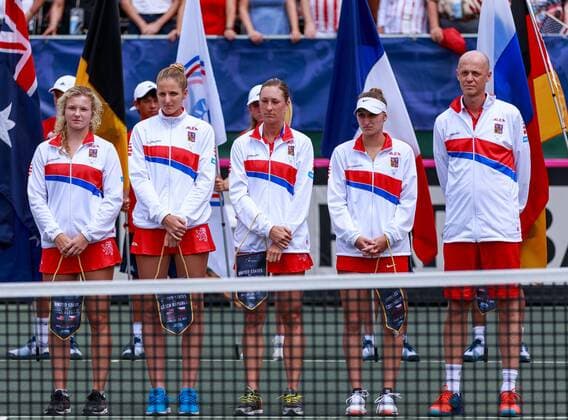 April 22, 2017 - Wesley Chapel, Florida, USA-The Czech Republic Team during opening ceremonies of the Fed Cup World Group Semifinal between the Czech Republic and the United States at the Saddlebrook Resort. CSM TENNIS 2017: Fed Cup World Group Semifinal Czech Republic vs USA APR 22 - ZUMAc04_ 20170422_zaf_c04_162 Copyright: xDelxMecumx