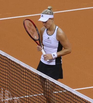 Tennis FedCup Deutschland-Ukraine 23.04.2017 Deutschland Tennis FedCup Deutschland -Ukraine Porsche-Arena Stuttgart: Foto Herbert Rudel Angelique Kerber ( GER).