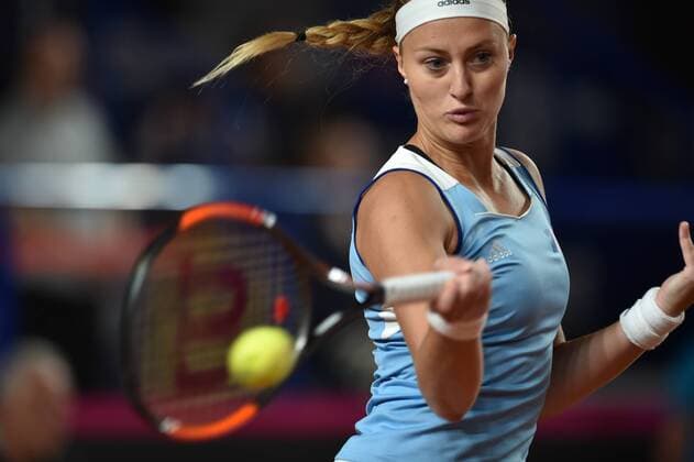 Kristina Mladenovic TENNIS : Kristina Mladenovic vs Sara Soribes Tormo - 23 04 2017 FredericChambert Panoramic 