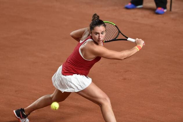 Sara Soribes Tormo TENNIS : Kristina Mladenovic vs Sara Soribes Tormo - 23 04 2017 FredericChambert Panoramic 