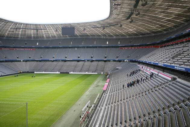 Die leere Allianz Arena in München 21.04.2017