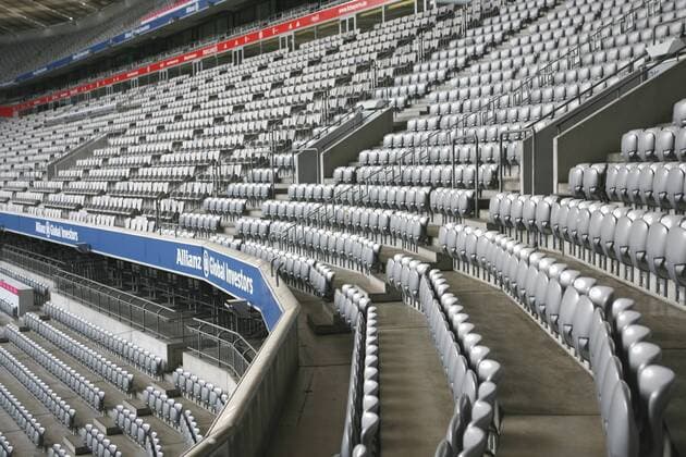 Die leere Allianz Arena in München 21.04.2017