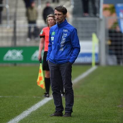 Fussball, Frauen, 1. Bundesliga, Saison 2016 17, 17. Spieltag, 1. FFC Turbine Potsdam - SC Freiburg, Cheftrainer Matthias Rudolph (1. FFC Turbine Potsdam), 23.04.17, Copyright: xMichaelxHundtx xMatthiasxKochx