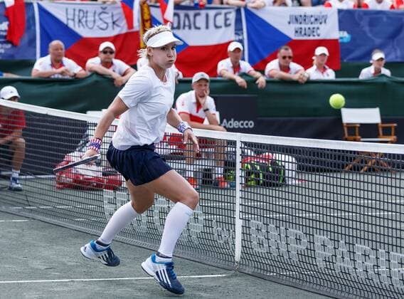 April 23, 2017 - Wesley Chapel, Florida, USA- Bethanie Mattek-Sands in action during the first doubles match match with Kristyna Pliskova and Katerina Siniakova in the Fed Cup World Group Semifinal between the Czech Republic and the United States at the Saddlebrook Resort. CSM TENNIS 2017: Fed Cup World Group Semifinal Czech Republic vs USA APR 23 - ZUMAc04_ 20170423_zaf_c04_107 Copyright: xDelxMecumx