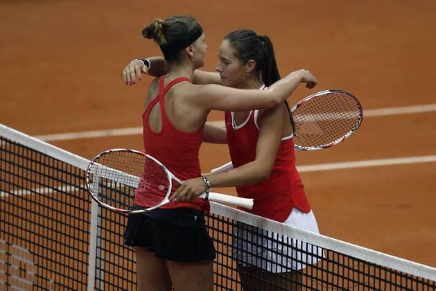 Fed Cup 2017 RUS-BEL Match 4Maryna ZANEVSKA(BEL)and Daria KASATKINA(RUS)