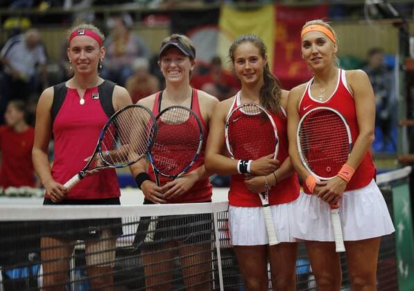 Fed Cup 2017 RUS-BEL Match 5 Elise MERTENS An-Sophie MESTACH(BEL) vs Elena VESNIN Daria KASATKINA(RUS)