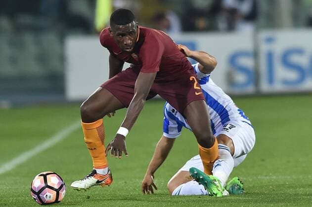Themen der Woche - SPORT Bilder des Tages - SPORT Antonio Rudiger Roma Pescara 24-04-2017 Stadio Adriatico Football Calcio Serie A 2016 2017 Pescara - Roma Foto Andrea Staccioli Insidefoto AndreaxStaccioli
