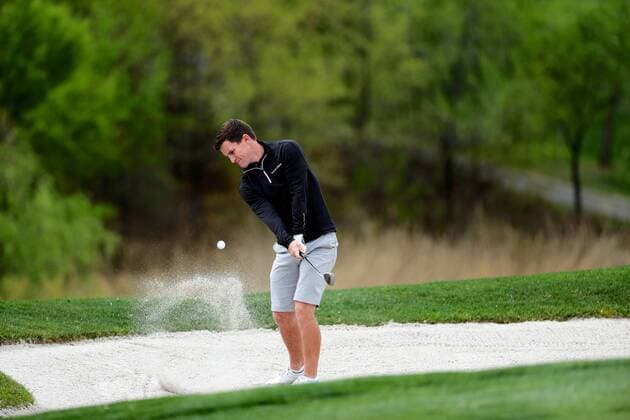 Chris Paisley of Italy takes part in a training session during the 2017 Volvo China Open golf tournament in Guangzhou city, south China s Guangdong province, 25 April 2017. Golfers gear up for Volvo China Open golf tournament in south China  20170425_29413