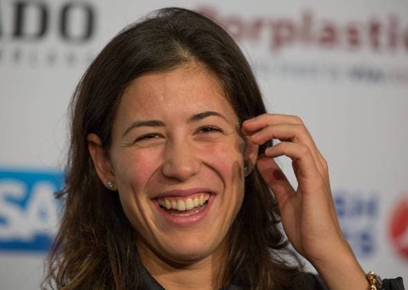 Bilder des Tages - SPORT GARBINE MUGURUZA (ESP), Pressekonferenz, Portrait Tennis - Porsche Tennis Grand Prix 2017 - WTA Tennis Damen - Porsche-Arena - Stuttgart - - Germany - 25 April 2017. Juergen Hasenkopf