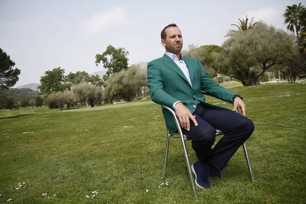 Spanish golfer Sergio Garcia Masters champion at Augusta poses at Campo del Mediterraneo golf club, before he addresses his first press conference PK Pressekonferenz after winning the title on last 09 April, in the town of Borriol, Castellon, eastern Spain, 25 April 2017. Augusta Masters champion Sergio Garcia presser !ACHTUNG: NUR REDAKTIONELLE NUTZUNG!  Copyright: xDomenechxCastellóx 20170425-636287387894512451