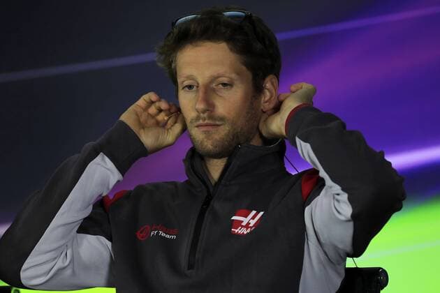 Russian Grand Prix, Sochi 27 - 30 April 2017 27.04.2017 - press conference PK Pressekonferenz Romain Grosjean (FRA) Haas F1 Team VF-17 