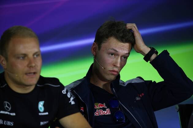 Russian Grand Prix, Sochi 27 - 30 April 2017 27.04.2017 - press conference PK Pressekonferenz Valtteri Bottas (FIN) Mercedes AMG F1 W08 and Daniil Kvyat (RUS) Scuderia Toro Rosso STR12 