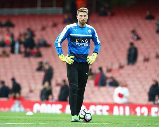 April 26, 2017 - London, Greater London, United Kingdom - Leicester City s Ron-Robert Zieler during the pre-match warm-up during the Premier League match between Arsenal and Leicester City at Emirates stadium , London, England on 26 April 2017. Arsenal v Leicester City - Premier League  - ZUMAn230 20170426_zaa_n230_520 Copyright: xKieranxGalvinx