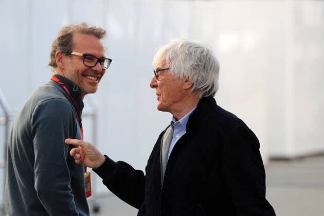 Russian Grand Prix, Sochi 27 - 30 April 2017 27.04.2017 - Jacques Villeneuve (CAN) and Bernie Ecclestone (GBR) 