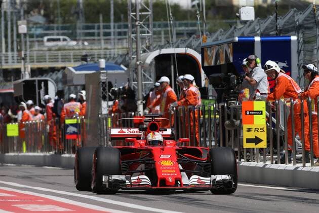 Motorsports: FIA Formula One World Championship WM Weltmeisterschaft 2017, Grand Prix of Russia, 5 Sebastian Vettel (GER, Scuderia Ferrari) Sotschi Russia xHOCHxZWEIx