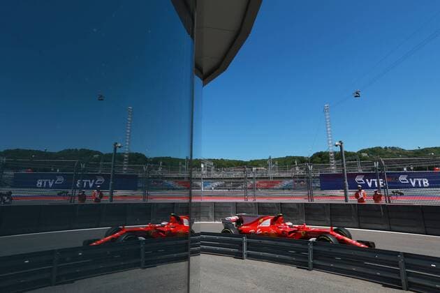 Bilder des Tages - SPORT Motorsports: FIA Formula One World Championship WM Weltmeisterschaft 2017, Grand Prix of Russia, 7 Kimi Raikkonen (FIN, Scuderia Ferrari), Sotschi Russia xHOCHxZWEIx