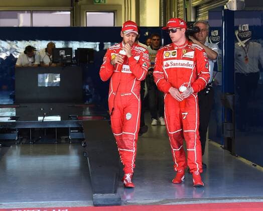 Sebastian Vettel und Kimi Raikkonen, Grosser Preis von Russland 2017, 1. 3tes freies Training, Motorsport, Formel 1, 29.04.2017, Sotschi Copyright: xAndre Eibner-Pressefotox EP_JAE