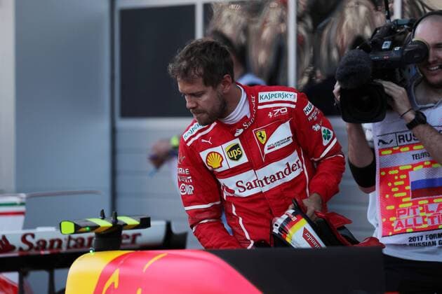 Russian Grand Prix, Sochi 27 - 30 April 2017 29.04.2017 - Qualifying, Sebastian Vettel (GER) Scuderia Ferrari SF70H pole position 