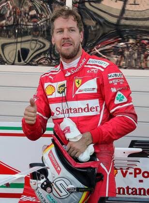 SOCHI, RUSSIA - APRIL 29, 2017: Scuderia Ferrari F1 driver Sebastian Vettel of Germany after a qualifying session for the 2017 Formula One Russian Grand Prix at the Sochi Autodrom racing circuit. Vyacheslav Prokofyev TASS  TS04A2B2