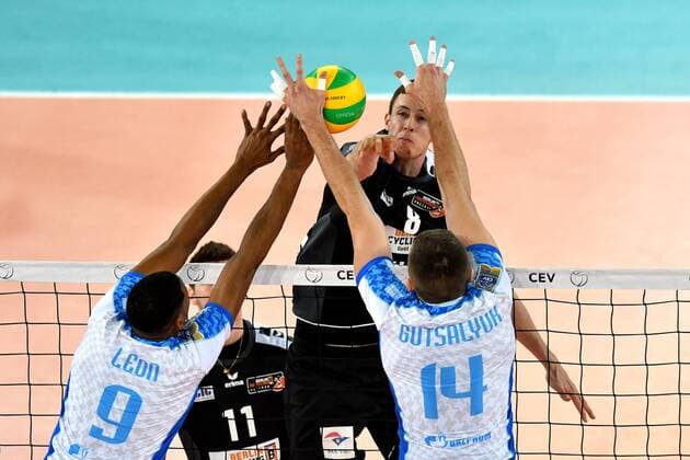 Volleyball, CL, Final Four, BR Volleys - Zenit Kasan Graham Vigrass Berlin Roma 29-04-2017 PalaLottomatica DHL 2017 CEV Volleyball Champions League, Final Four - Men Zenit Kazan - Berlin Recycling Volleys Foto Antonietta Baldassarre Insidefoto AntoxBaldassarre
