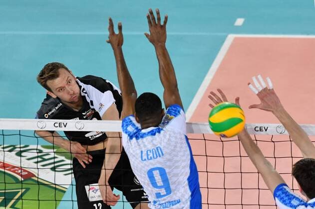 Volleyball, CL, Final Four, BR Volleys - Zenit Kasan Paul Carroll Berlin, Leon Kazan Roma 29-04-2017 PalaLottomatica DHL 2017 CEV Volleyball Champions League, Final Four - Men Zenit Kazan - Berlin Recycling Volleys Foto Antonietta Baldassarre Insidefoto AntoxBaldassarre