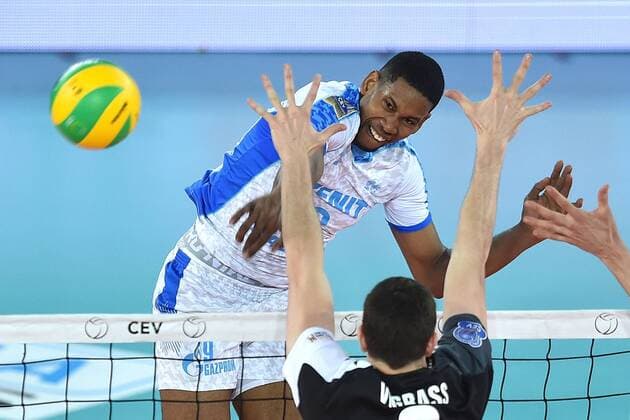 Volleyball, CL, Final Four, BR Volleys - Zenit Kasan Leon Venero Wilfredo Berlin Roma 29-04-2017 PalaLottomatica DHL 2017 CEV Volleyball Champions League, Final Four - Men Zenit Kazan - Berlin Recycling Volleys Foto Antonietta Baldassarre Insidefoto AntoxBaldassarre
