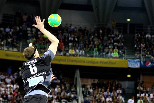 Volleyball, CL, Final Four, BR Volleys - Zenit Kasan Volleyball, Herren, Saison 2016 17, CEV Champions League Final Four in Rom, Halbfinale, BR Volleys - Zenit Kasan, Felix Fischer (Nr. 6, Berlin Recycling Volleys), 29.04.17, Copyright: xMichaelxHundtx xMatthiasxKochx