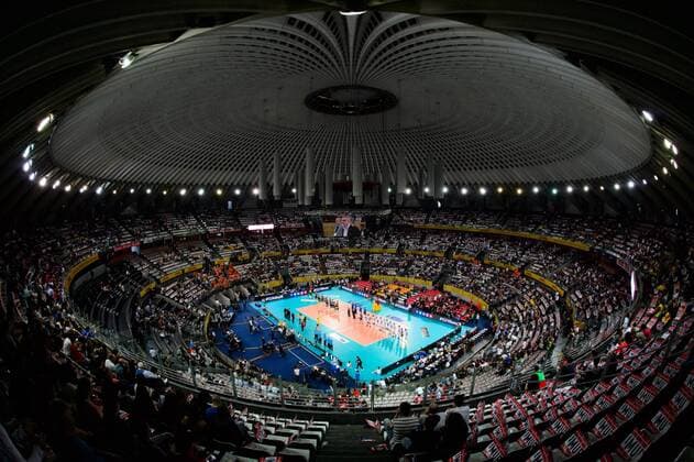 Volleyball, CL, Final Four, BR Volleys - Zenit Kasan 29.04.2017, Palalottomatica, Rom Volleyball, 2017 CEV Volleyball Champions League, Halbfinale, Berlin Recycling Volleys (GER) vs. Zenit Kazan (RUS) Übersicht Uebersicht Palalottomatica Rom