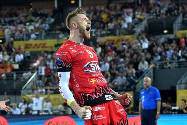 Celebration of Ivan Zaytsev Perugia. Roma 29-04-2017 PalaLottomatica DHL 2017 CEV Volleyball Champions League, Final Four - Men Zenit Kazan - Berlin Recycling Volleys Foto Antonietta Baldassarre Insidefoto AntoxBaldassarre