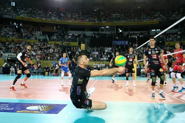 April 29, 2017 - Rome, Italy - Tsvetan Sokolov (Civitanova) during CEV Volleyball Champions League semifinal Sir Sicoma Colussi Perugia v Cucine Lube Civitanova at Palalottomatica in Rome, Italy on April 29, 2017. Perugia v Civitanova - CEV Volley Champions League Final Four  - ZUMAn230 20170429_zaa_n230_365 Copyright: xMatteoxCiambellix