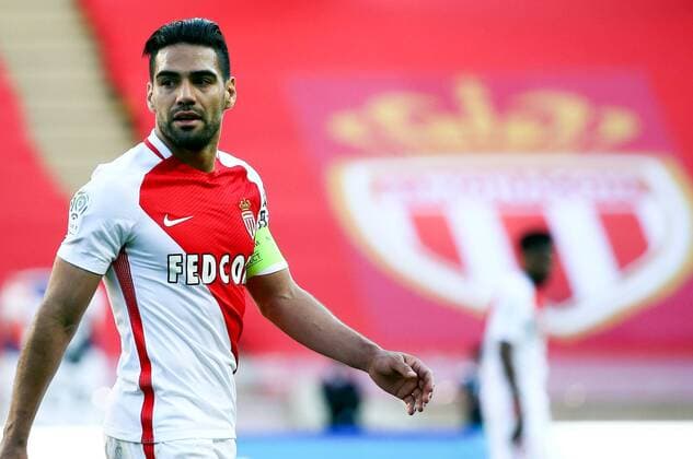 (170430) -- FONTVIEILLE, April 30, 2017 -- Radamel Falcao of AS Monaco looks on during the French Ligue 1 soccer match against Toulouse in Fontvielle, Monaco on April 29, 2017. AS Monaco won 3-1. ) (SP)MONACO-FONTVIEILLE-FOOTBALL-LIGUE 1-AS MONACO VS TOULOUSE SergexHaouzi 