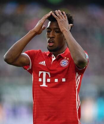 Kingsley Coman (FC Bayern), enttäuscht VfL Wolfsburg - FC Bayern München 1.Bundesliga 2016 2017, Fußball, Fussball, soccer, men, Männer, Männer, Herren, Deutschland, Germany, Wolfsburg, 29.4.2017