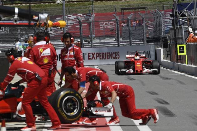 Motorsports: FIA Formula One World Championship WM Weltmeisterschaft 2017, Grand Prix of Russia, 5 Sebastian Vettel (GER, Scuderia Ferrari) Sotschi Russia xHOCHxZWEIx