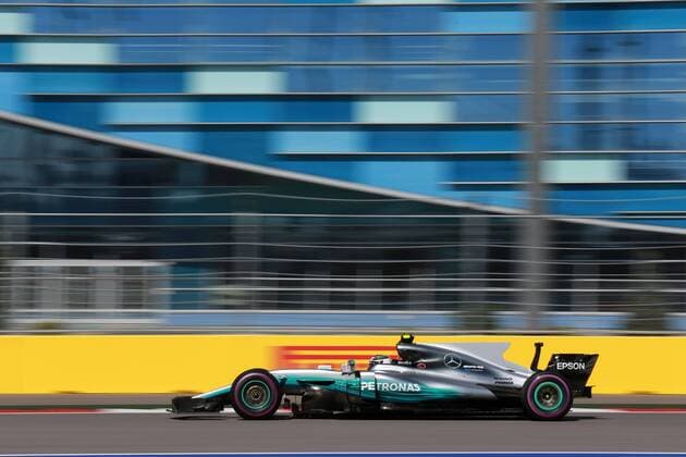 Motorsports: FIA Formula One World Championship WM Weltmeisterschaft 2017, Grand Prix of Russia, 77 Valtteri Bottas (FIN, Mercedes AMG Petronas), Sotschi Russia xHOCHxZWEIx