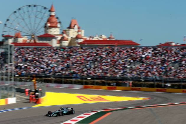 Motorsports: FIA Formula One World Championship WM Weltmeisterschaft 2017, Grand Prix of Russia, 77 Valtteri Bottas (FIN, Mercedes AMG Petronas), Sotschi Russia xHOCHxZWEIx